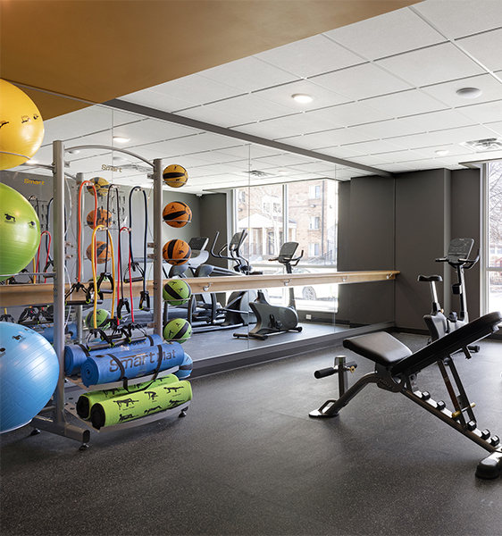 the Blaise fitness center